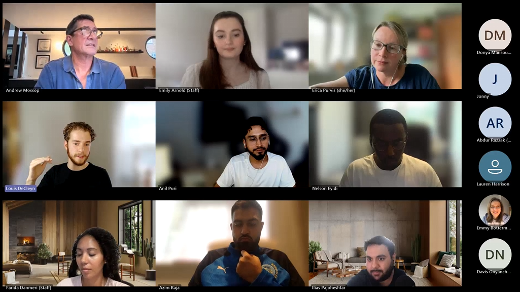 User testing session